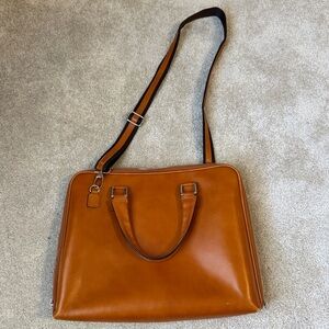 Persaman Genuine Italian Brown Leather Computer/Briefcase Bag
